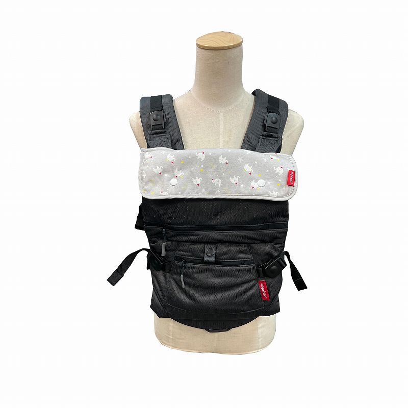 akachan honpo - angelette揹巾胸前口水巾-深灰色 (W210×H290mm)