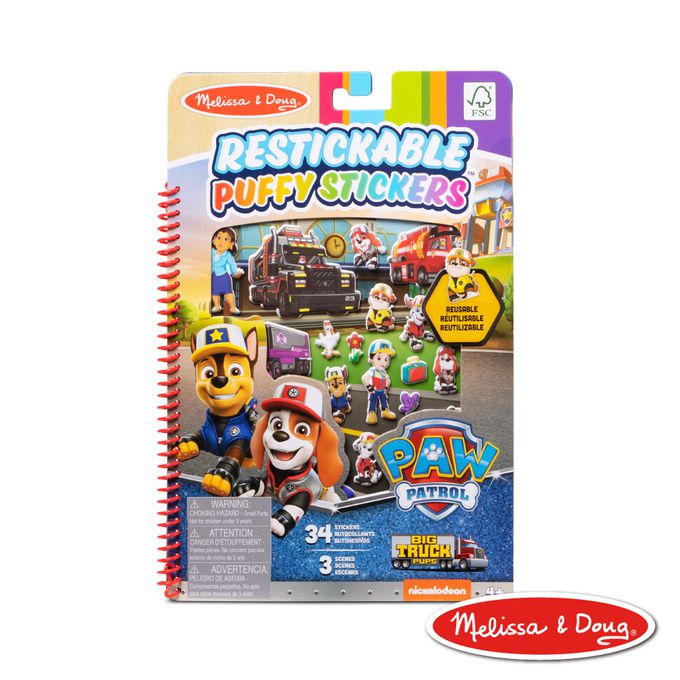美國瑪莉莎 Melissa & Doug - 旅遊樂-N次泡泡貼紙簿,-汪汪隊 Big Truck Pups