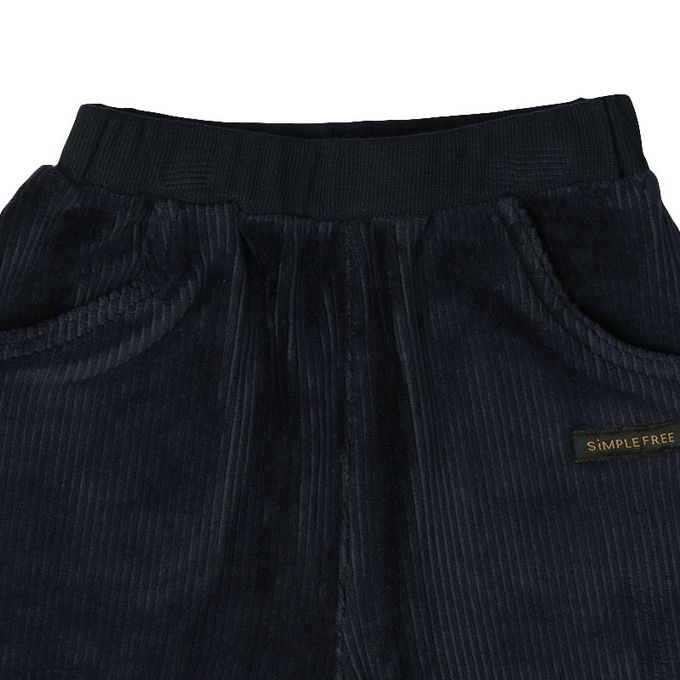 akachan honpo - 10分蓬蓬褲-燈心絨-深藍色