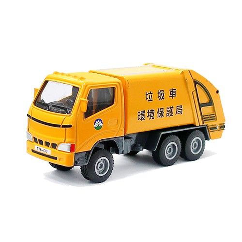 樂彩森林 - 工程車-垃圾車(黃)-關節可動