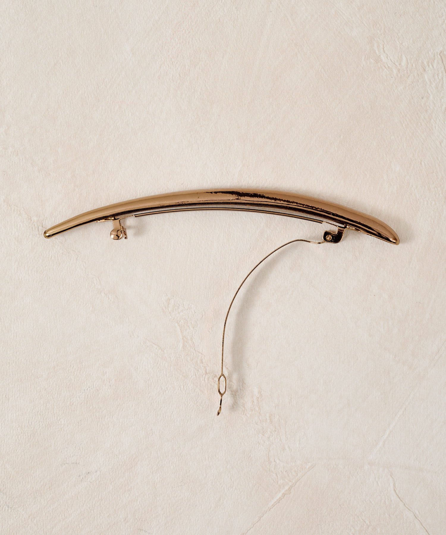 日本 Lattice - 率性簡約金屬一字夾/髮夾-銅棕