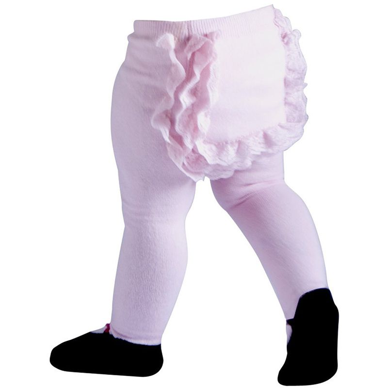 美國 Jazzy Toes - 時尚造型褲襪單入組-粉紅屁屁蕾絲褲襪