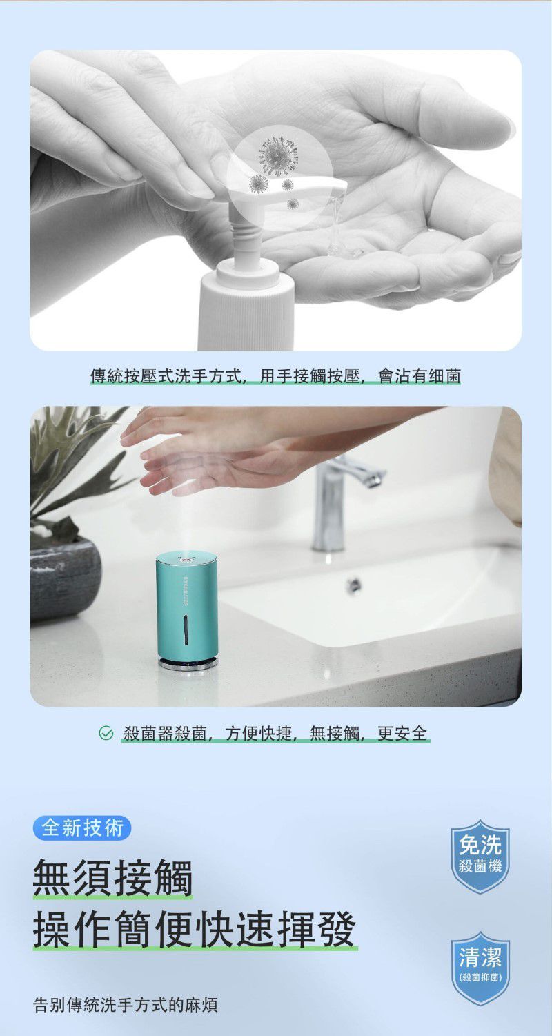 LIBERTY 利百代 - 三合一消毒噴霧機/酒精霧化器/紅外線感應式噴霧-LY-N8-紫色-150ml/230g