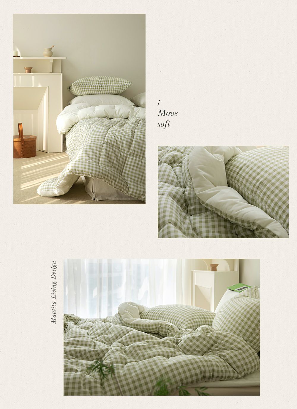 韓國 Maatila - 可水洗超細纖維桃皮感棉被(冬被)-綠茶果凍