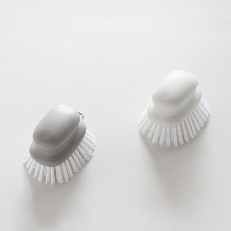 日本 MARNA - 浴廁地板專用 好握清潔刷-白