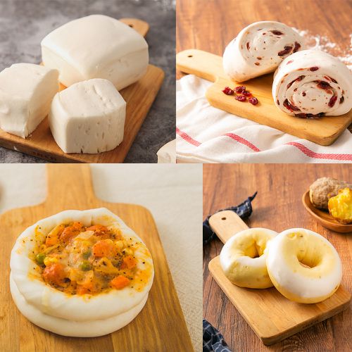 小資精選14顆含運組-鮮肉包*2顆/高麗菜包*2顆/芝麻包*1顆/黑珍珠*2顆/京采披薩*2顆/蔓越莓饅頭*1顆/牛奶饅頭*2顆/瓜瓜圈*2顆