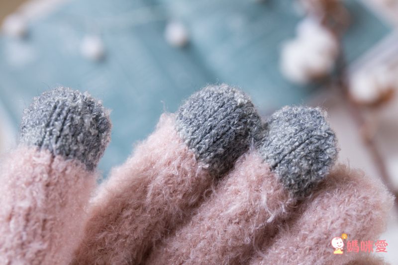 日本 TOMO - 大人可觸控短絨保暖手套-小刺蝟-紅棕