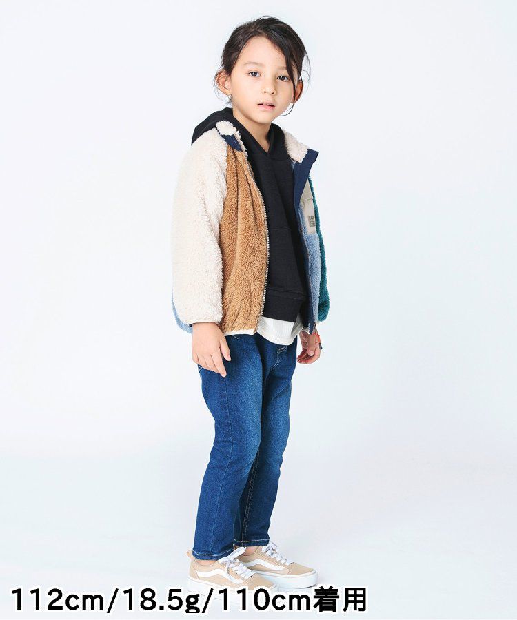 日本 BREEZE - 微立領泰迪熊保暖外套-迷彩-灰綠