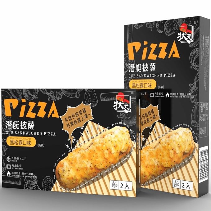 拌伴餐飲 - 狀元PiZZA潛艇披薩(105g*2入/盒)