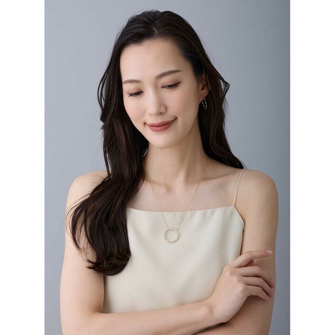 日本 Melody Accessory - 日本製 典雅華美水鑽長項鏈-長條