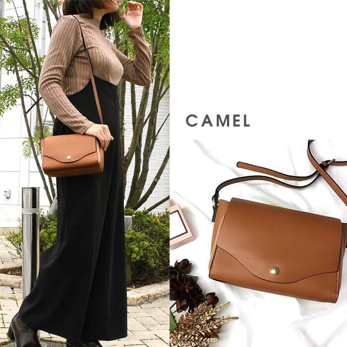 日本 Legato Largo - 輕量PU時尚皮革錢夾包-BK黑色 (23x14x8.5cm 肩背約95~129cm)