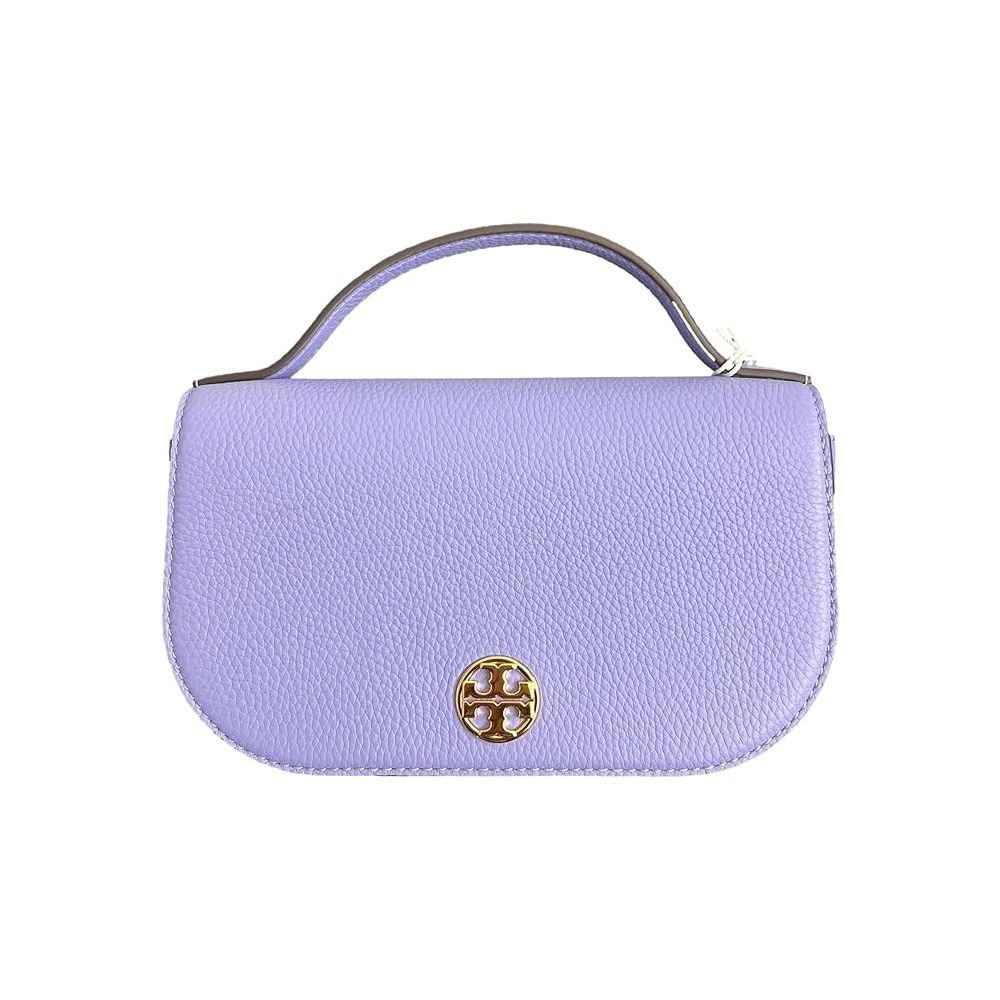 荔枝皮革翻蓋手提/斜背包 (薰衣草紫)