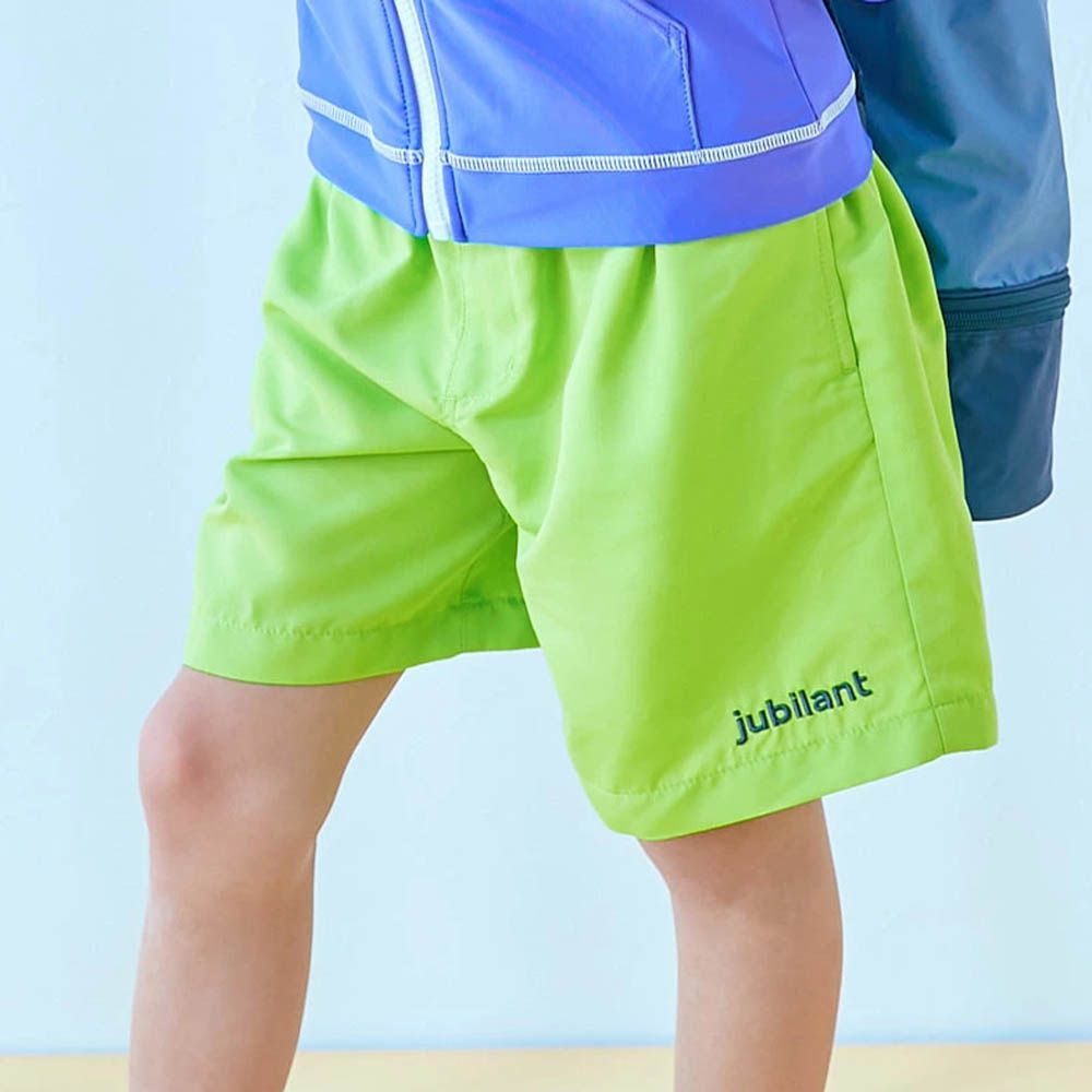 抗UV 水陸兩穿舒適鬆緊短褲-（腰圍可調整）-果綠