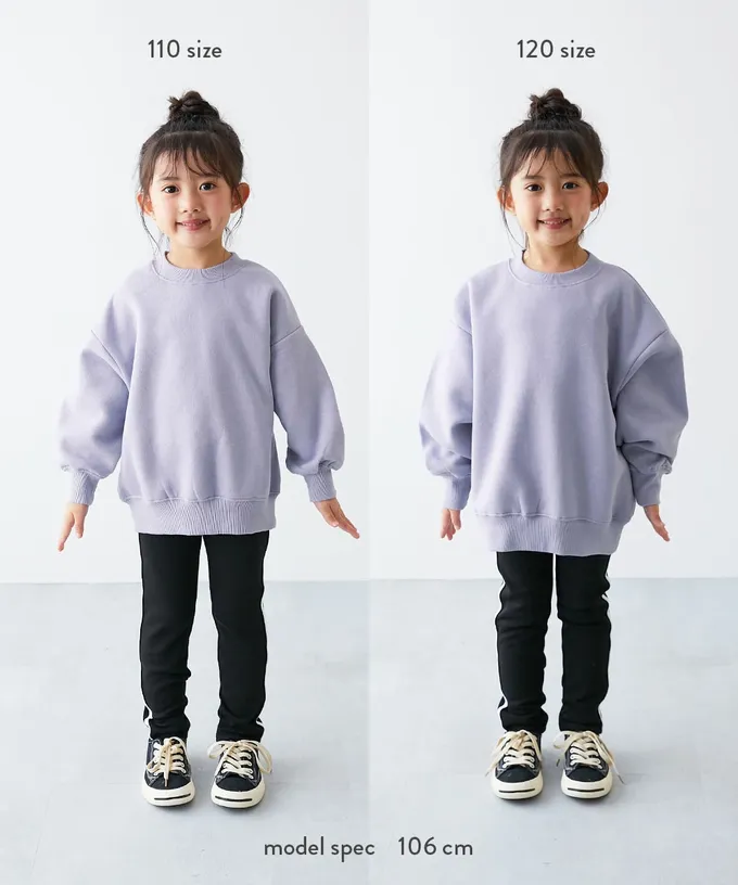 日本 devirock - 裏起毛女孩印花大學T-冰淇淋-粉紅