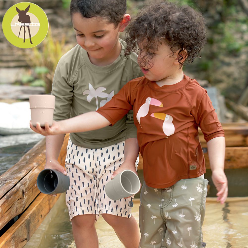 德國 Lassig - 嬰幼兒抗UV短袖泳裝上衣-大嘴鳥