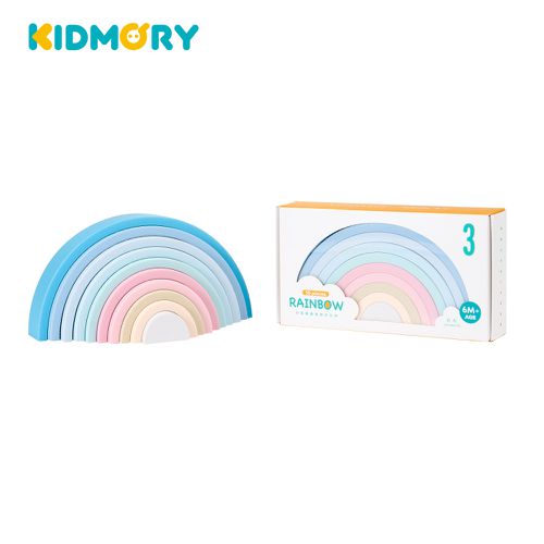 矽膠疊疊樂感統玩具-彩虹 KM-851-RB