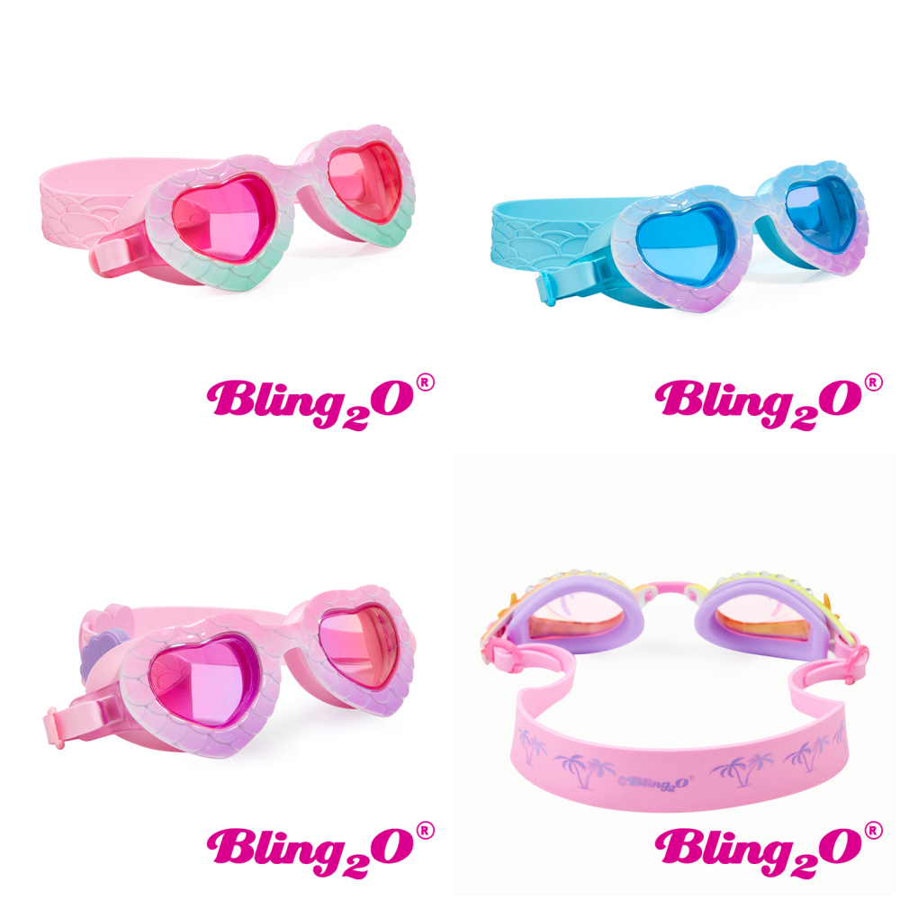 美國Bling2o - 兒童造型泳鏡漸層美人魚系列-藍紫色 (6歲-成人)