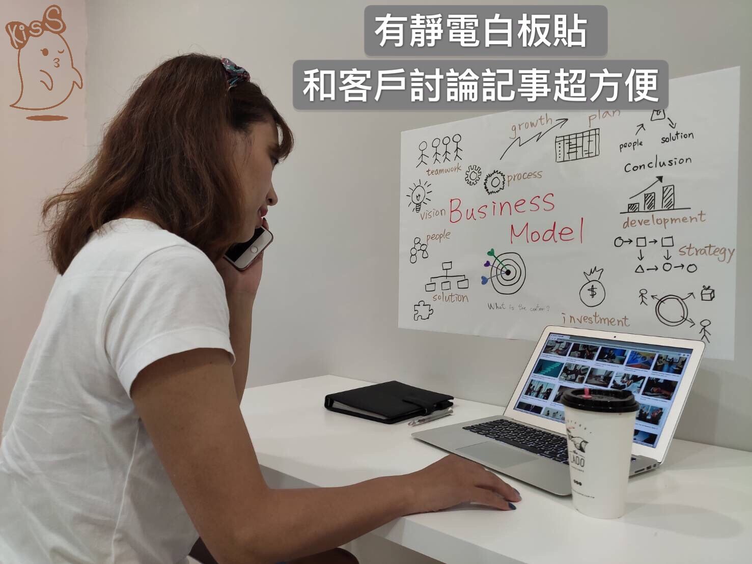 Kiss貼貼 - 靜電白板畫畫魔術貼(10入卷裝)-50*73cm