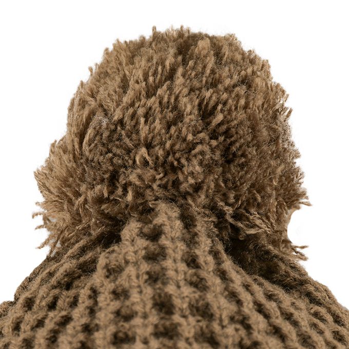 akachan honpo - 針織帽-小熊護耳-咖啡色