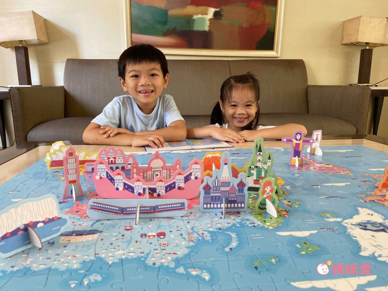 探索世界第一步【法國Janod】世界恐龍拼圖＆學習桌遊