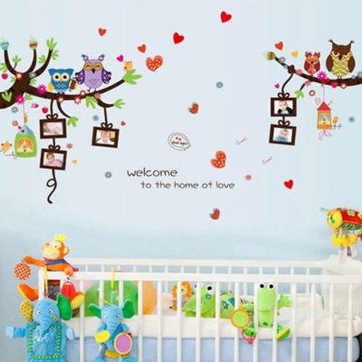 JB Design - 時尚壁貼-貓頭鷹相框 (60cm*90cm)