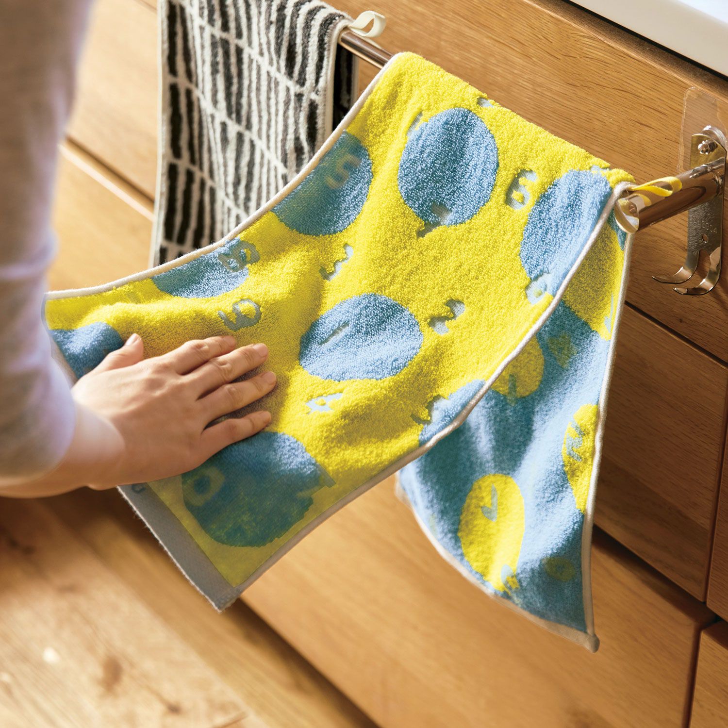 SOU·SOU - 日本製抗菌加工今治廚房毛巾-灰 (22x72cm)