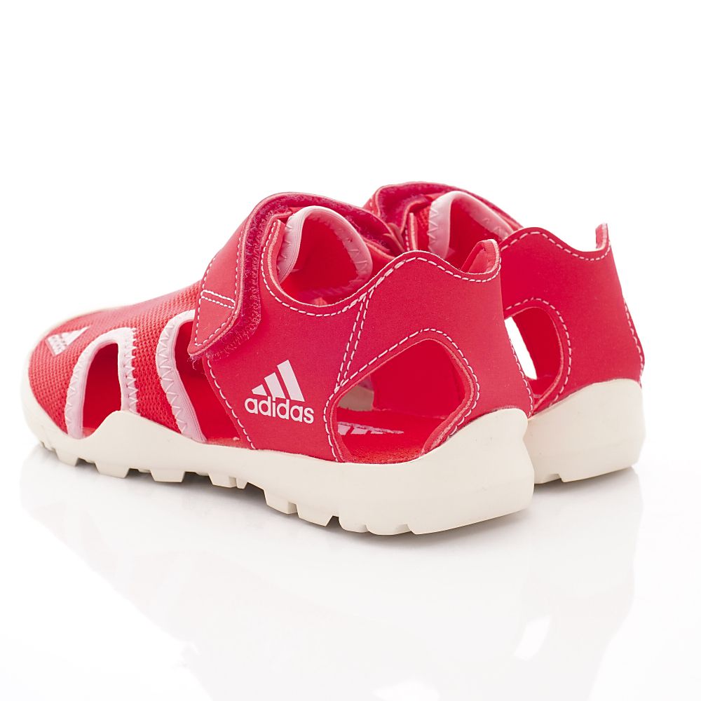 adidas - 愛迪達童鞋-護趾運動涼鞋(中大童段)-紅