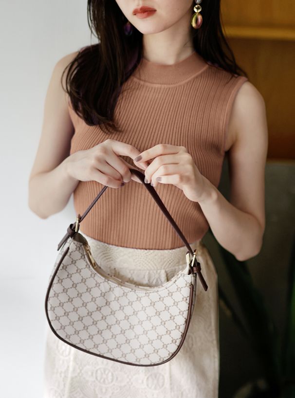 日本 GRL - 針織無袖小高領羅紋背心上衣-綠