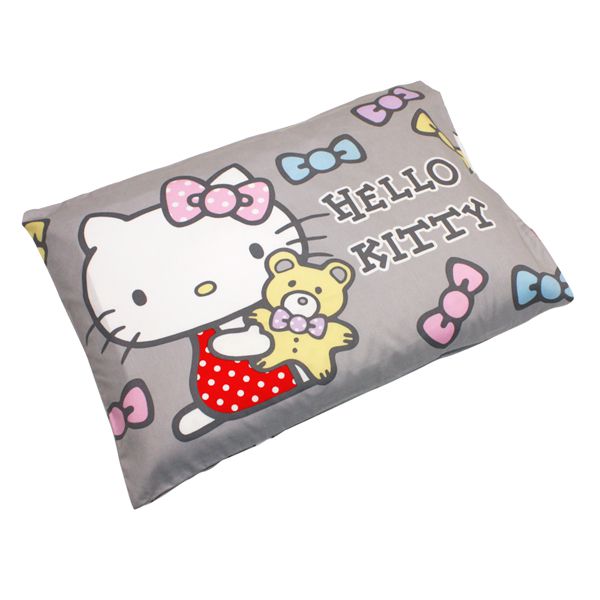 鴻宇 HongYew - Hello Kitty兒童標準型乳膠枕-哈尼小熊-灰