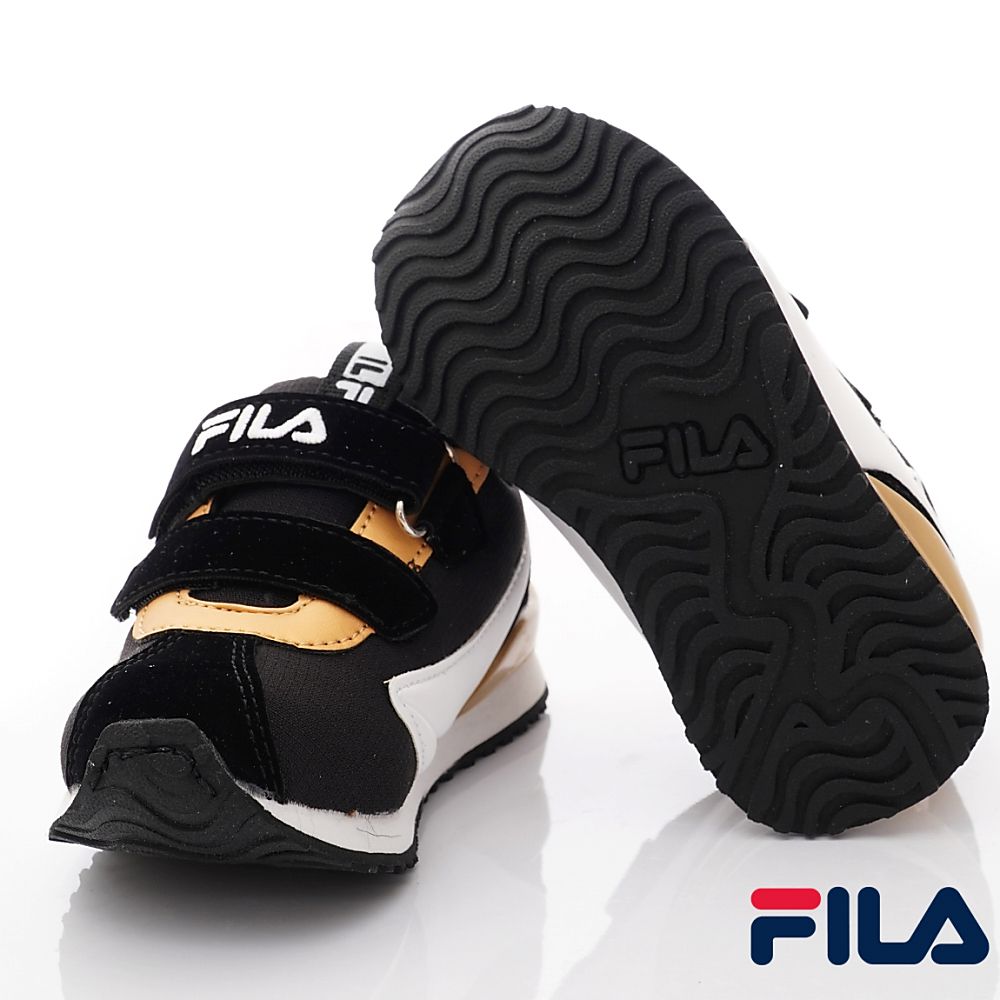 FILA - 經典慢跑鞋(中小童段)-運動鞋-黑