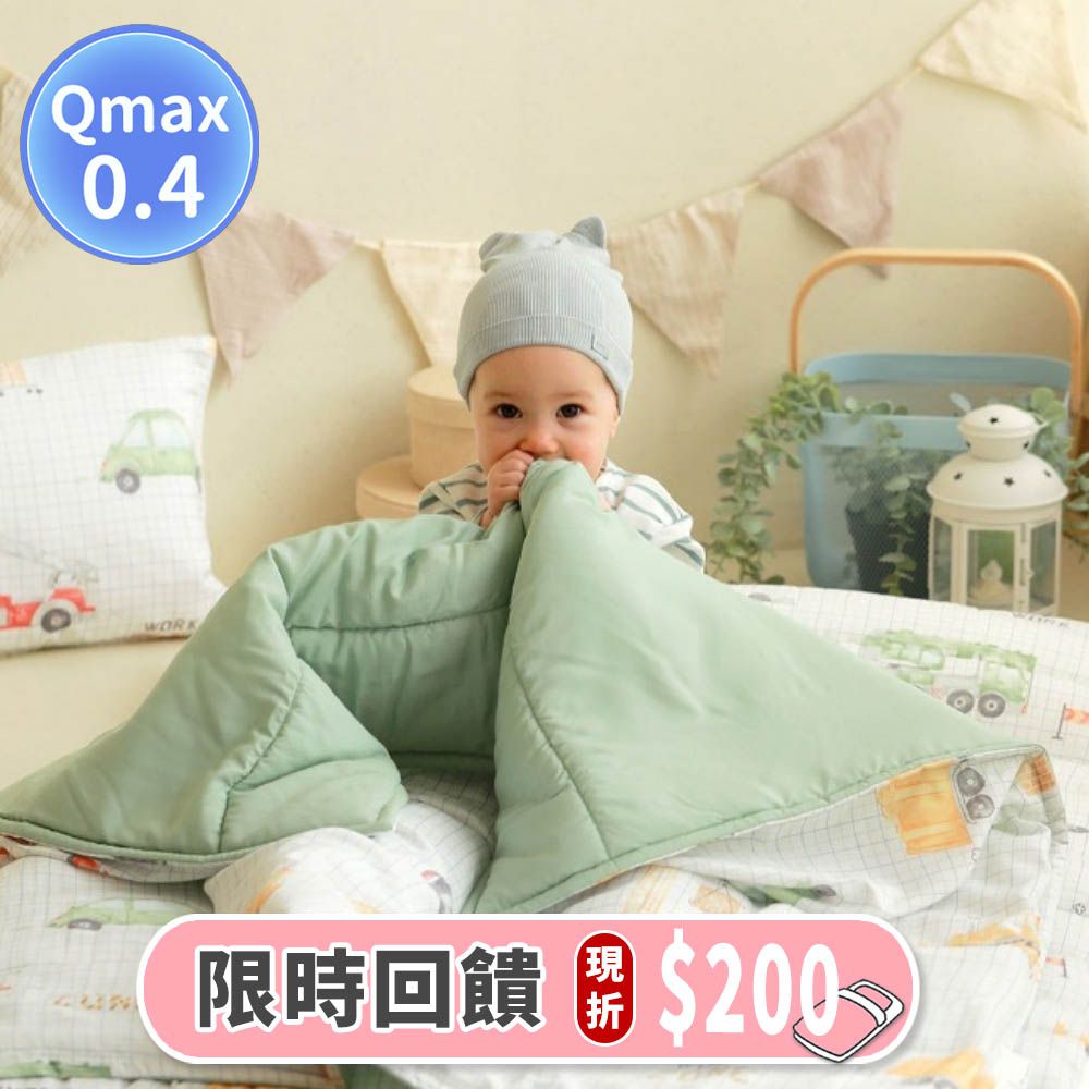 3cm厚絲柔莫代爾涼感加大雙面睡袋-格紋工程車