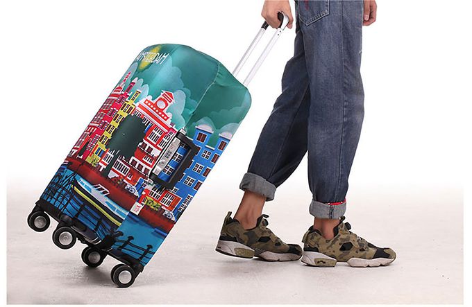 little chili - 繽紛行李箱套 S號-阿姆斯特丹彩-20吋- 高52 寬30 厚度17.5cm