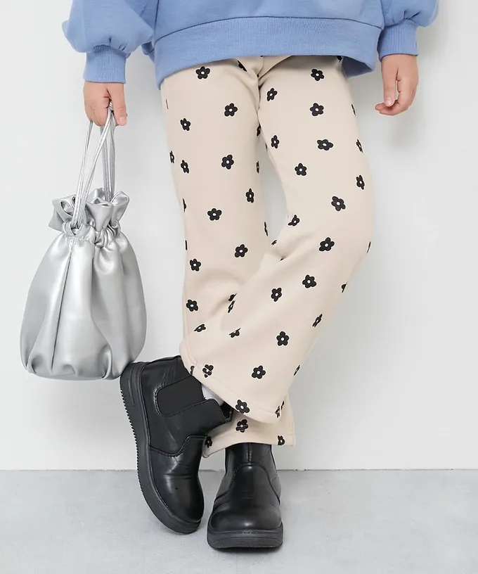 日本 devirock - RICH WARM 保暖裏毛喇叭長褲-卡其杏