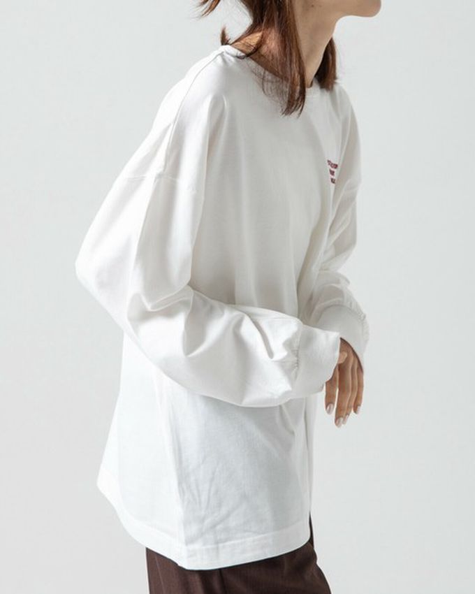 日本 gleam - 俏皮美式漢堡泡棉印花長袖T恤-咖啡棕