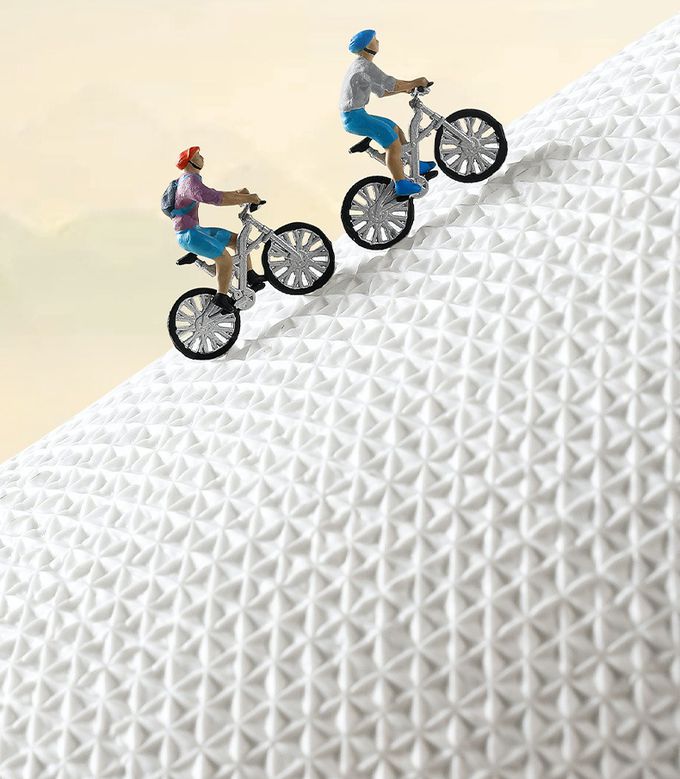 快速吸水植絨浴室腳踏墊-格紋青蛙-藍+白