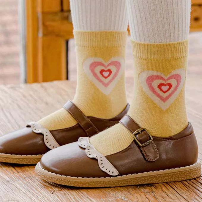 腳ㄚ子 - 幼/兒童棉質中筒襪 童襪 襪子 棉襪 兒童襪-奶油小兔