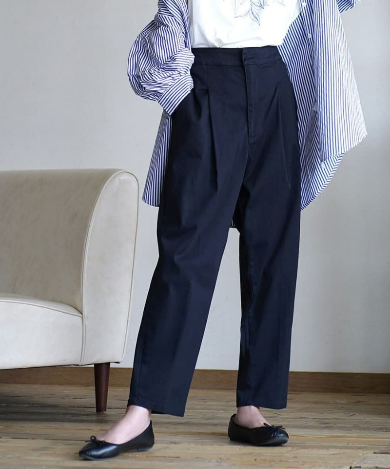 日本 zootie - 好好穿 打褶縮口西裝褲-黑