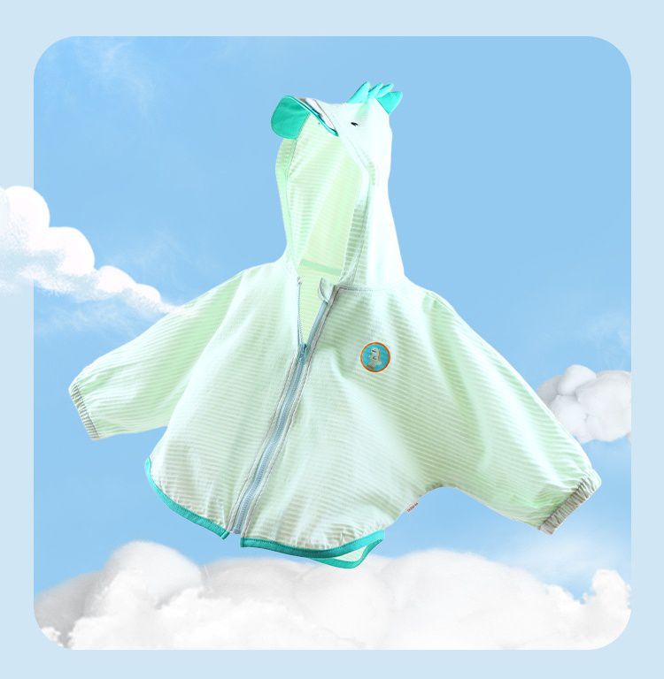 純棉立體造型連帽防曬外套-可愛鴨子-白色