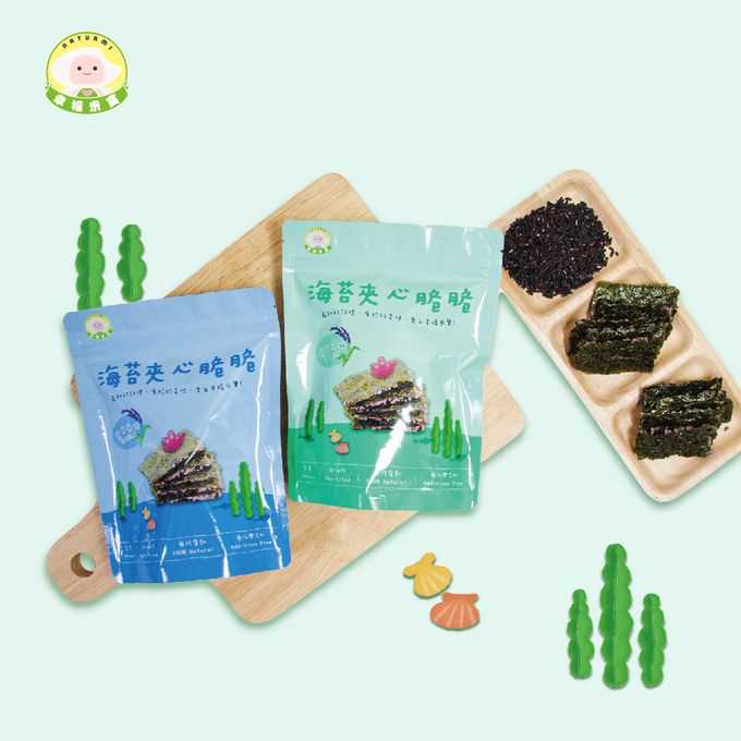 Naturmi幸福米寶 - 海苔夾心脆脆(12個月以上)-紫米芝麻-30g/包