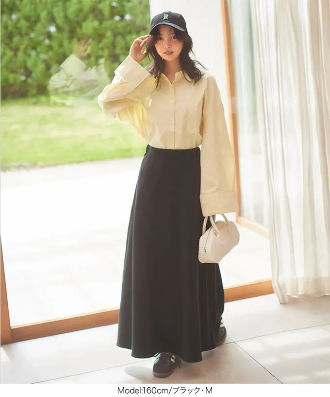 日本 Kobe Lettuce - 極上溫暖 裏起毛優雅垂墜傘狀長裙-奶茶棕