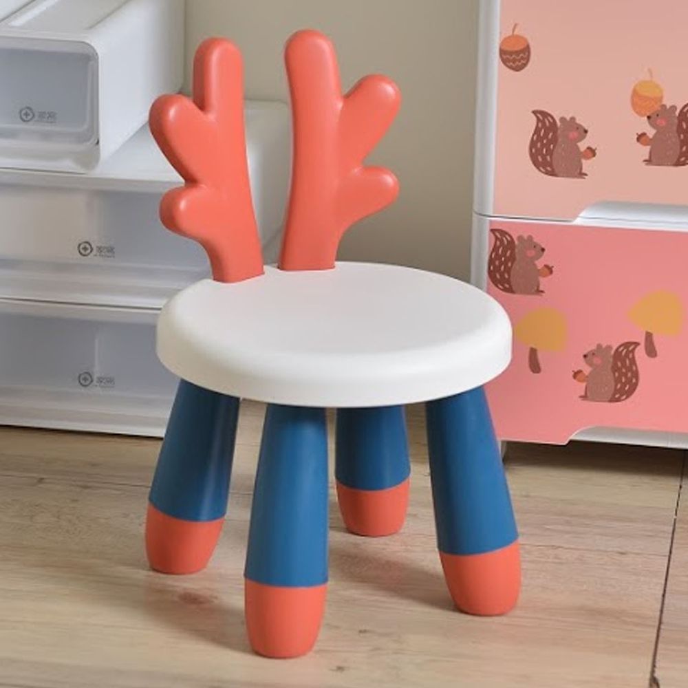 家窩 - 斑比鹿造型椅背兒童椅凳