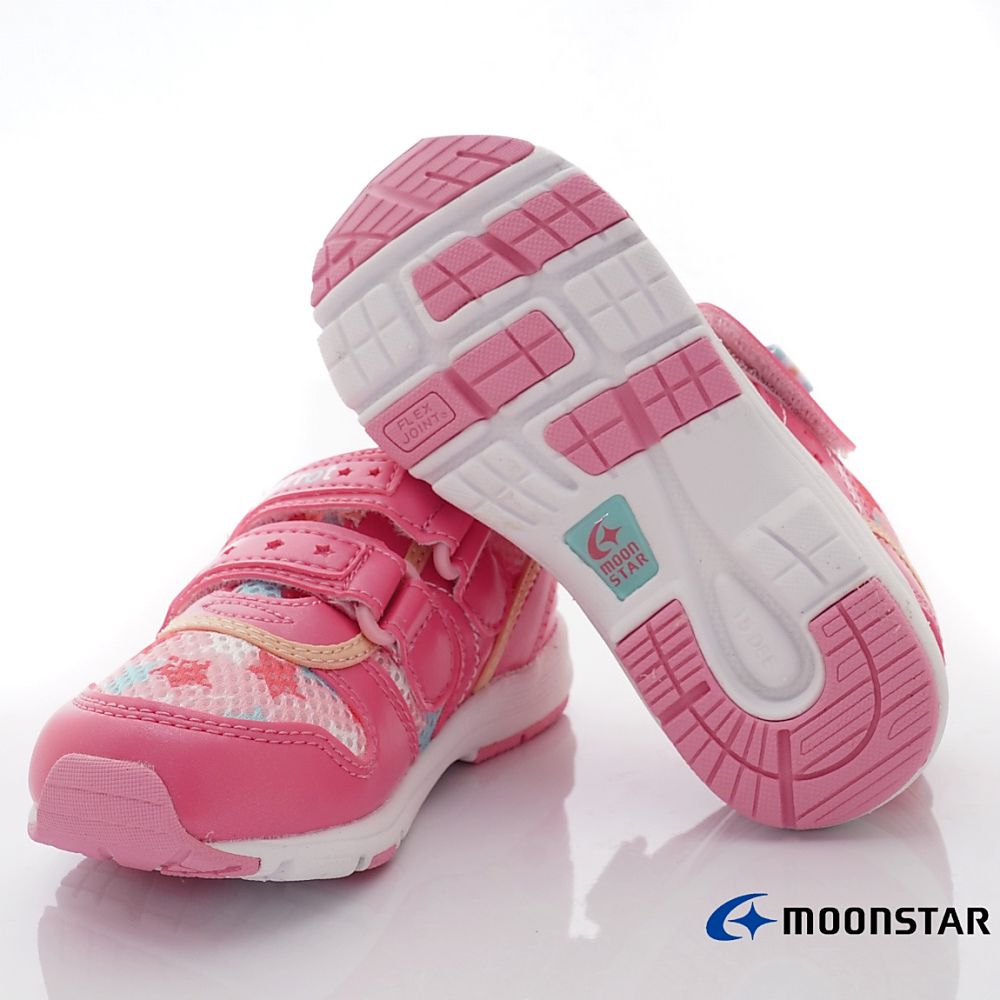 Moonstar日本月星 - 月星速乾透氣機能款(中小童段)-運動鞋-玫瑰紅