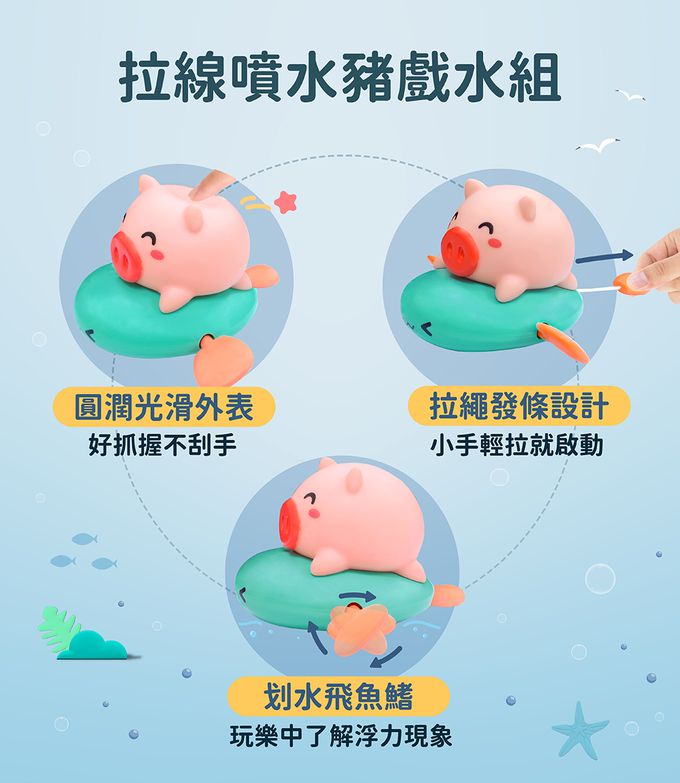 Slider 滑來滑趣 - 拉線噴水豬戲水組