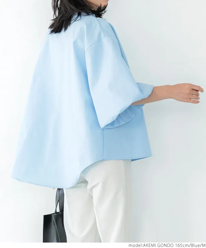 日本 COCA - 優雅夢幻泡泡袖襯衫-白