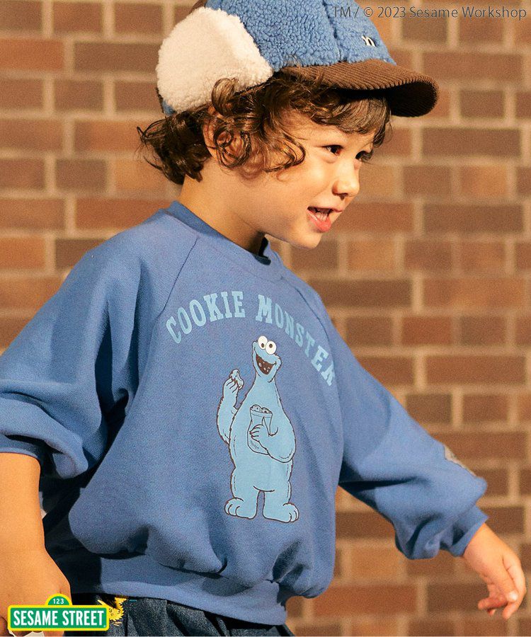 日本 apres les cours - 聯名限定 芝麻街印花大學T-米黃