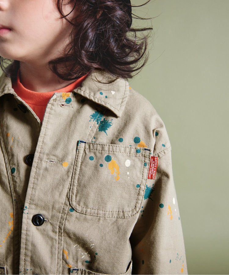 日本 BREEZE - 美式帥氣翻領夾克/薄外套-格紋-黑白