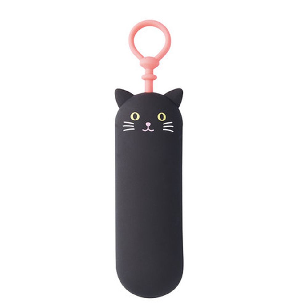 日本文具 LIHIT - 鑰匙收納套/鑰匙圈(約3支)-黑貓
