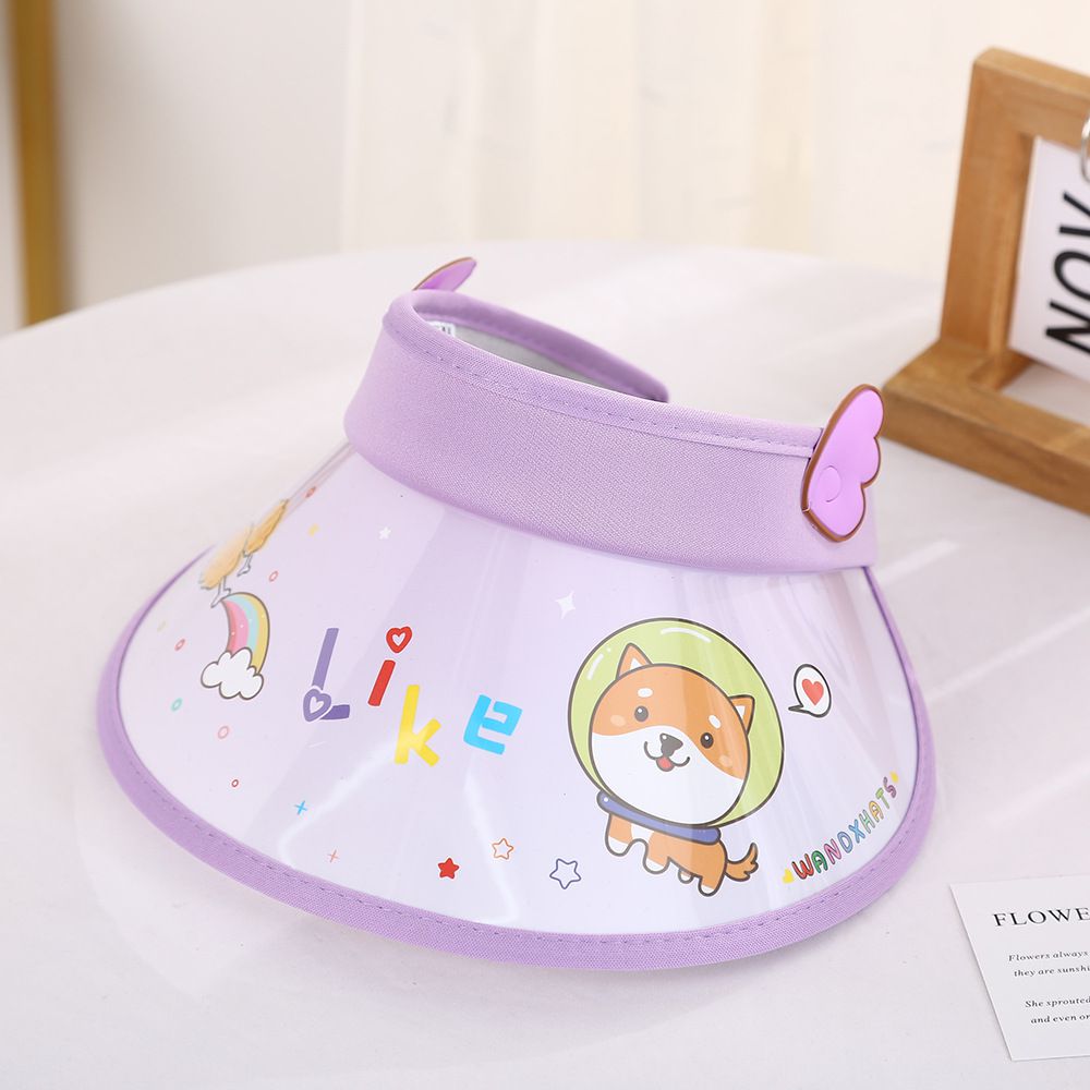 兒童空頂遮陽帽-太空兔-黃色 (建議2-6歲)