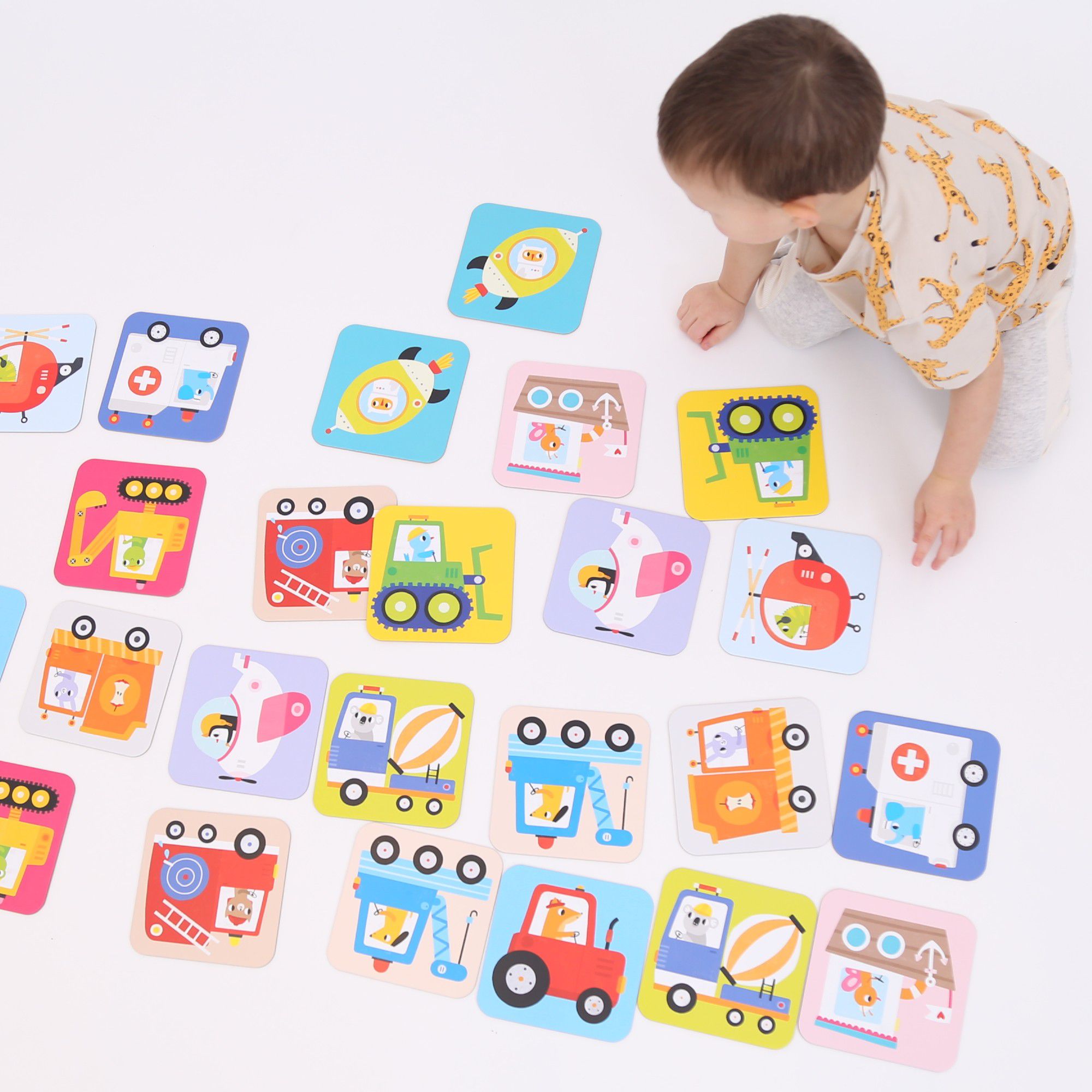 Banana Panda - 超大地板拼圖:交通工具記憶遊戲-24 片/英文版遊戲指南