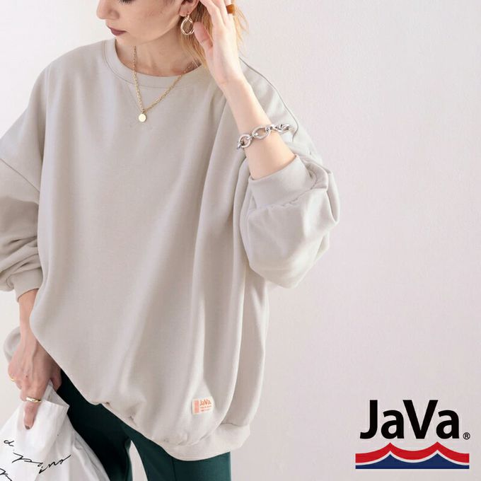 日本 Classical Elf - Java 裏起毛純色休閒長袖上衣-煙燻綠